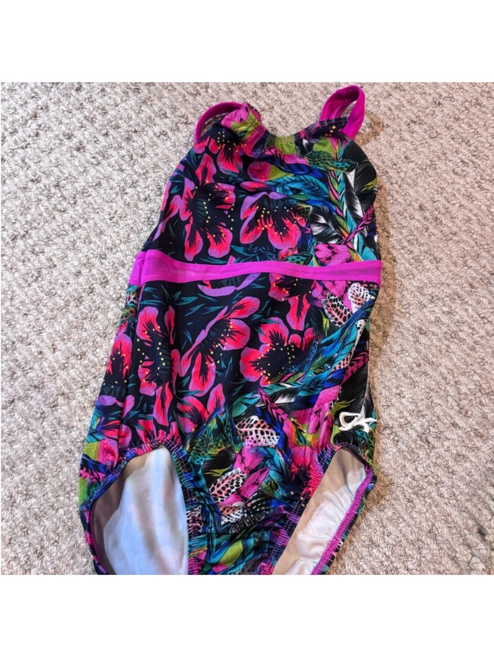 GK Black Floral gymnastics leotard